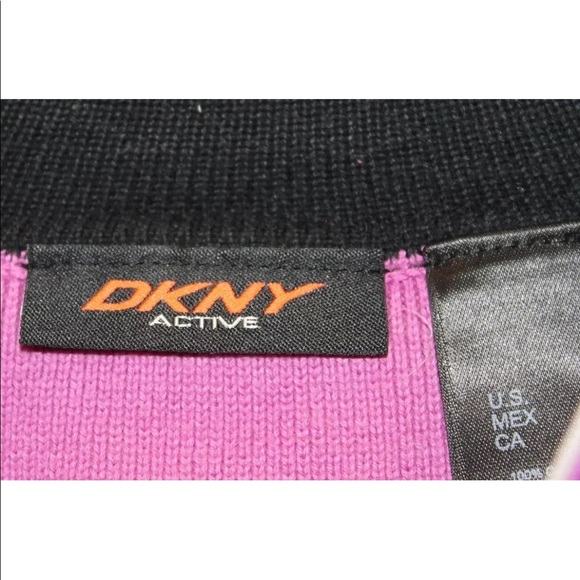 DKNY Active Violet Long Sleeve Sweater  Sports Women Pink 100% Cotton Large - Picture 4 of 6